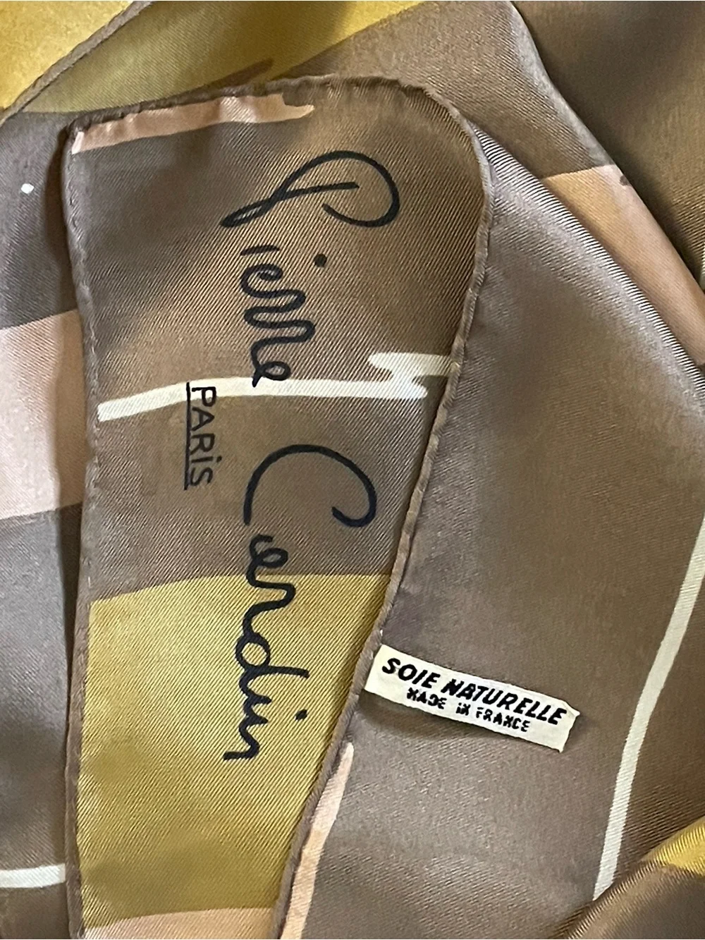 Vintage Pierre Cardin Striped Silk Scarf 31 In Good Condition